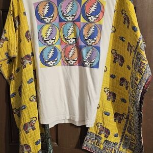 White Graphic T-Shirt with Colorful Print